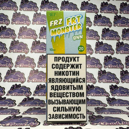 Fruit Monster Frozen Salt - Bnn - Банан со льдом 10мл. - 20мг/мл. купить в Минске