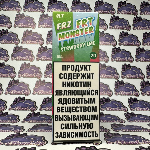 Fruit Monster Frozen Salt - Strawberry Lime - Клубника и лайм с холодом 10мл. - 20мг/мл. купить в Минске