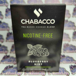 Смесь для кальяна Chabacco Nicotine free - Черника с мятой - 50гр.