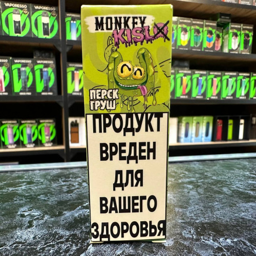 Monkey Vape Kislo Salt - 5 - Кислая Персиковая Груша 25мл. - 20мг/мл. купить в Минске