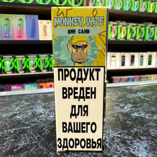 Monkey Vape Salt - 7 - Bnn сand - Банановая конфета 30мл. - 20мг/мл. купить в Минске