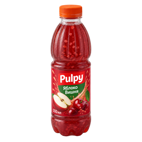 Напиток Pulpy Яблоко, вишня - 500мл. Напиток Pulpy Яблоко, вишня - 500мл.