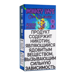 Одноразовый парогенератор Monkey Vape 4000 USB - Клюква, черника - 20мг/мл. Strong