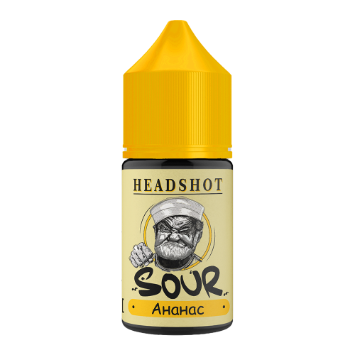 Солевая жидкость Headshot Sour Salt №1 — Кислый ананас, 30 мл, 20 мг/мл Солевая жидкость Headshot Sour Salt №1 — Кислый ананас, 30 мл, 20 мг/мл