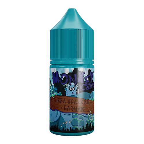 Солевая жидкость Monkey Vape Ice&Mnt Salt №7 — Зелёное яблоко, киви и базилик, 25 мл, 20 мг/мл Солевая жидкость Monkey Vape Ice&Mnt Salt №7 — Зелёное яблоко, киви и базилик, 25 мл, 20 мг/мл