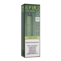 Одноразовый парогенератор Efir Pod 8000 (Green) - Lemon mint - 20мг/мл. Strong