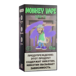 Одноразовый парогенератор Monkey Vape 4000 USB - Энергетик, лед - 20мг/мл. Strong