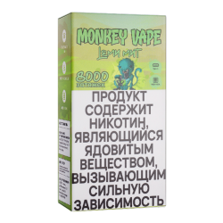 Одноразовый парогенератор Monkey Vape 8000 USB - Лимон, мята - 20мг/мл.
